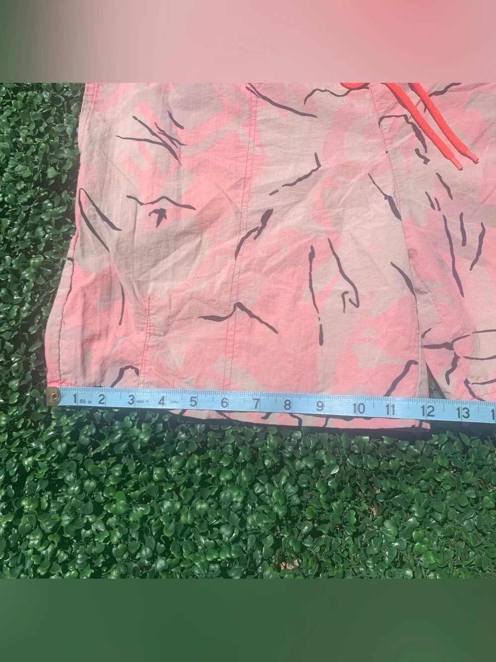 Vintage Pro Spirt Pink & Brown Abstract Board Shorts - needs elastic repair